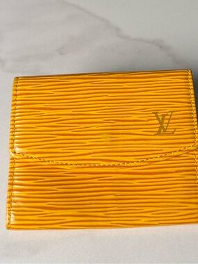 Louis Vuitton Bright Yellow Epi Leather Compact Wallet
